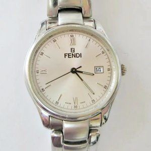 FENDI OROLOGI Traditional Style  Round Shape  Swiss Made  Quartz  Stainless Stee